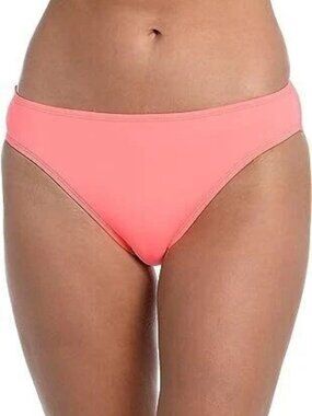 La Blanca Women's Classic Bikini Swim Bottom, Hot Coral, Size 10